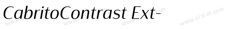 CabritoContrast Ext字体转换